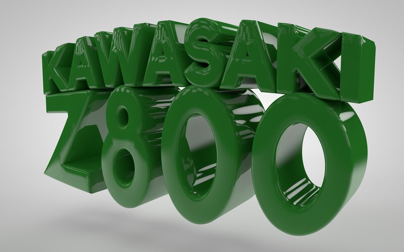 Green Kawasaki Z800 Text