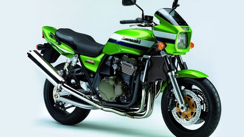 Green Kawasaki ZRX motorcycle
