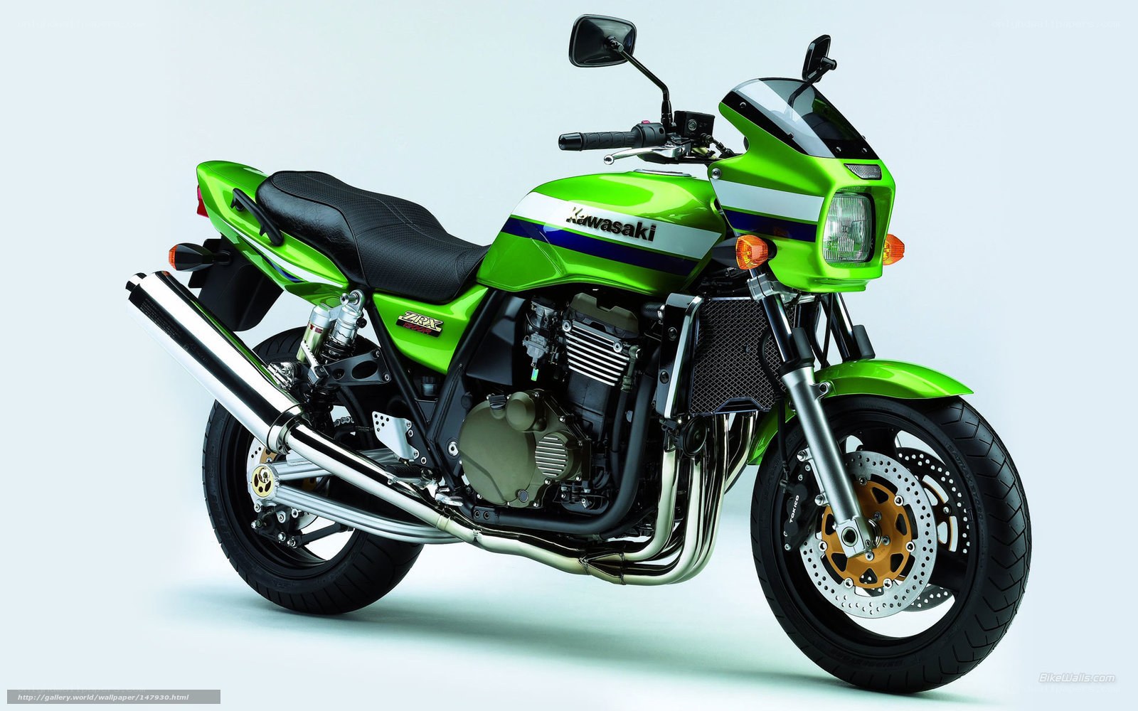 Green Kawasaki ZRX motorcycle