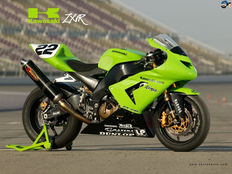 Green Kawasaki ZX-10R motorcycle