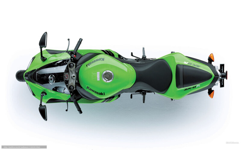 Green Kawasaki ZX-6R motorcycle