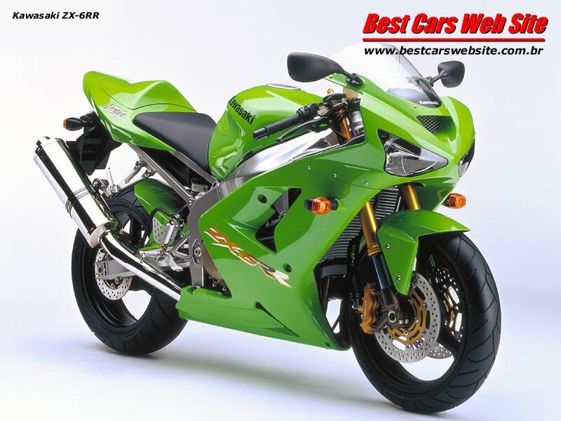 Green Kawasaki ZX-6RR motorcycle