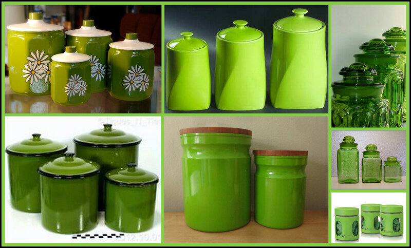 Green Kitchen Canisters