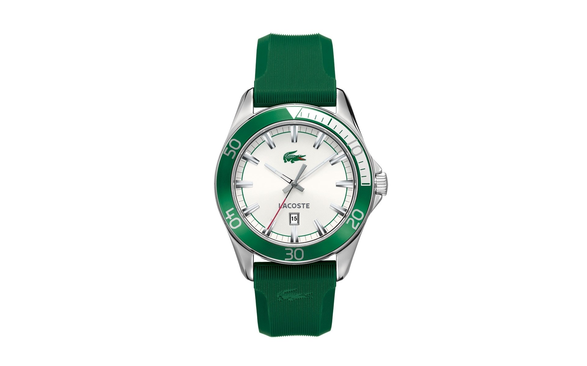 green lacoste watch