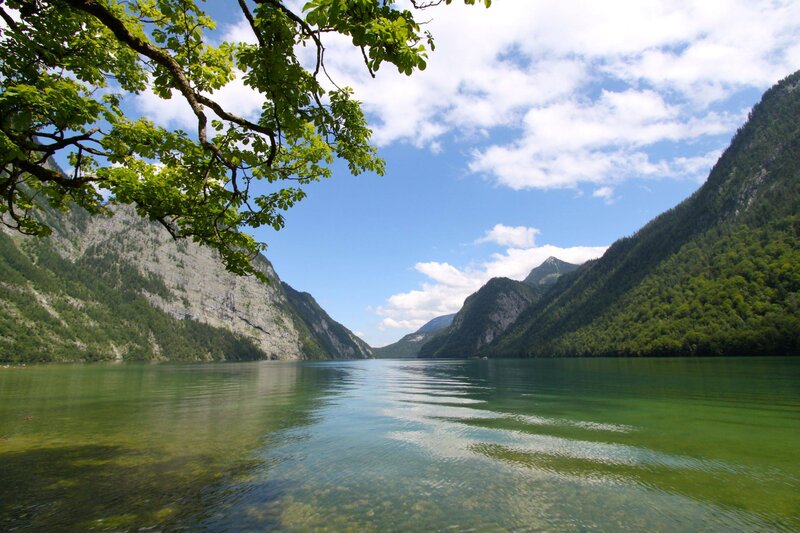 Green Lake in Mountains — Serene, Summer