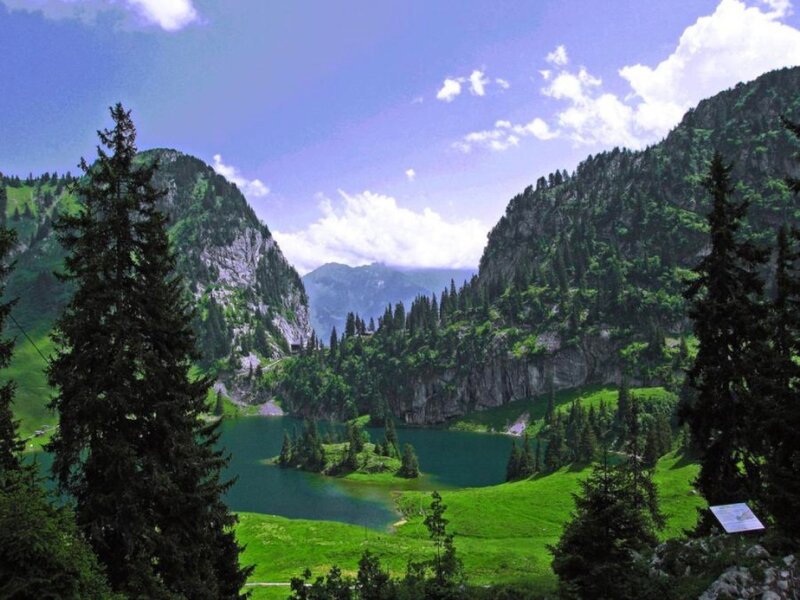 Green Lake in Mountains
