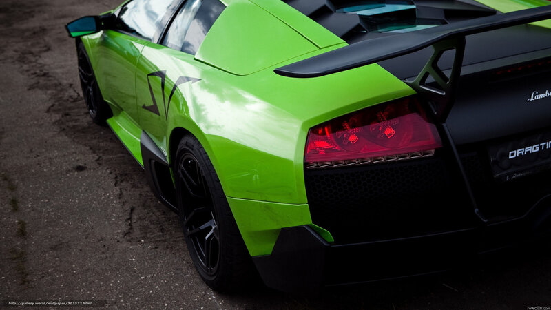 Green Lamborghini Car — Lime Green, Dramatic, Photograph