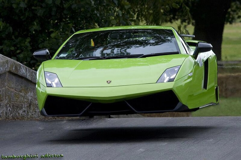 Green Lamborghini Car — Lime Green, Dynamic