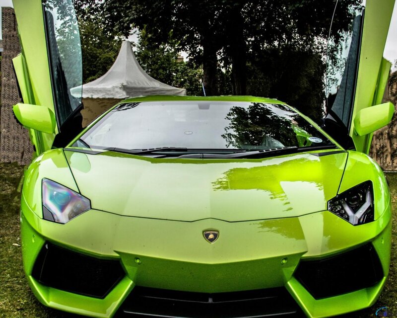 Green Lamborghini Car