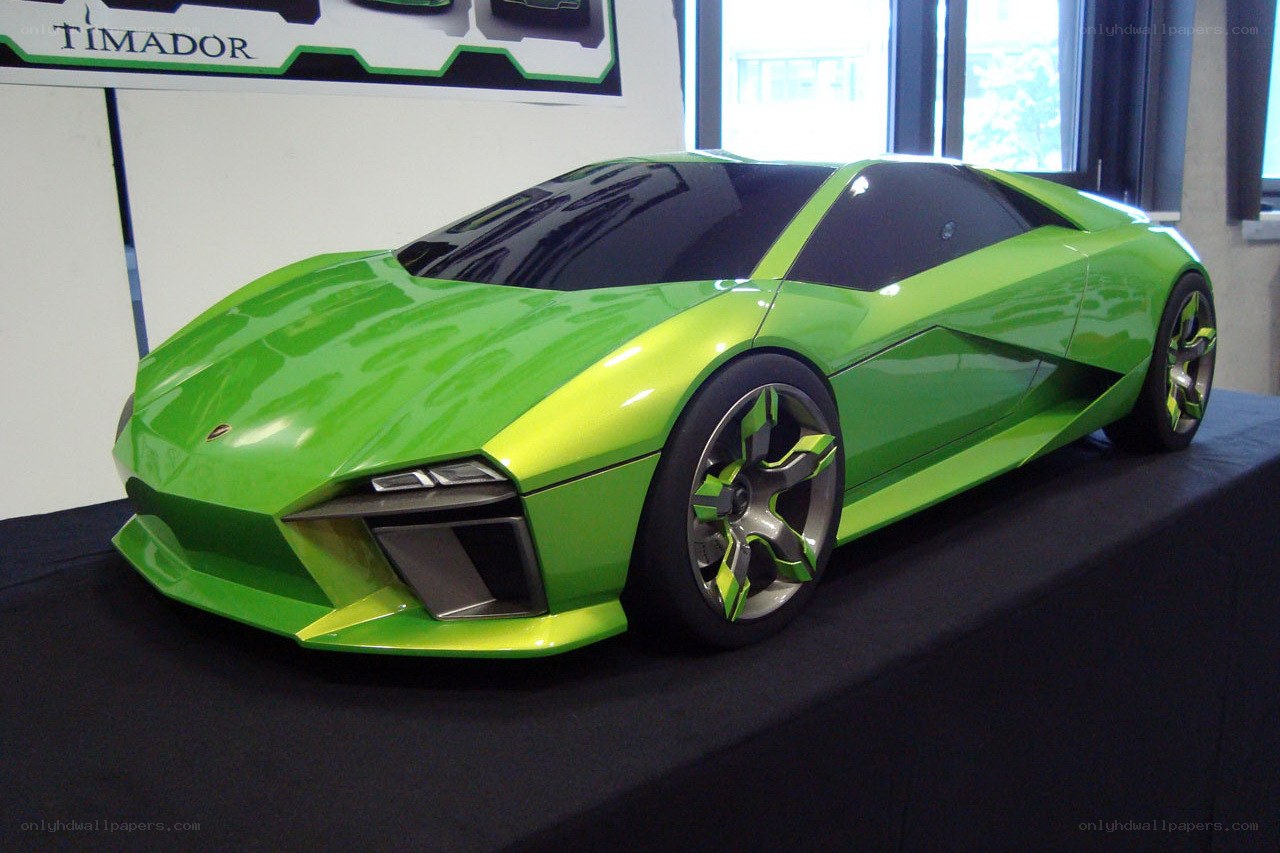 Green Lamborghini concept car