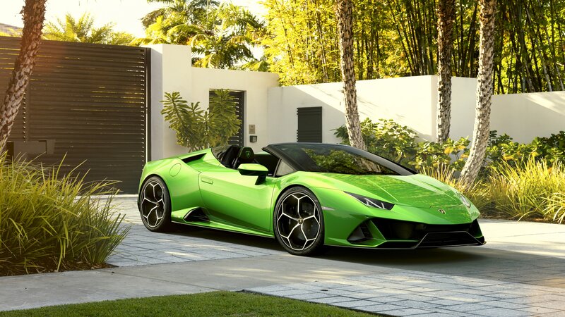 Green Lamborghini Convertible