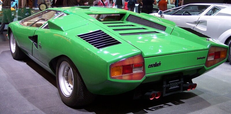Green Lamborghini Countach