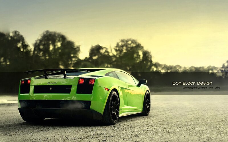 Green Lamborghini Gallardo — Dramatic