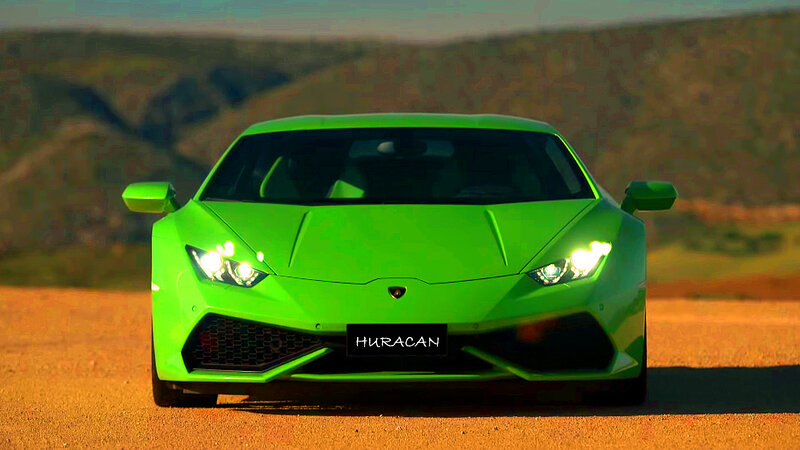 Green Lamborghini Huracan — Dramatic