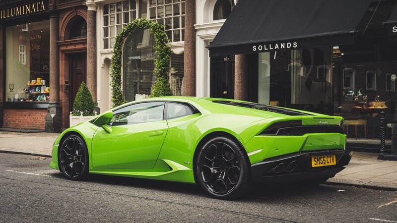 Green Lamborghini Huracan — Lime Green