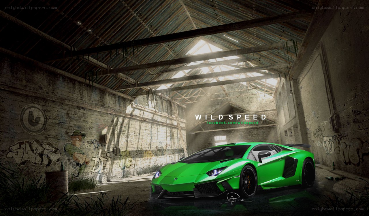 Green Lamborghini in Abandoned Warehouse