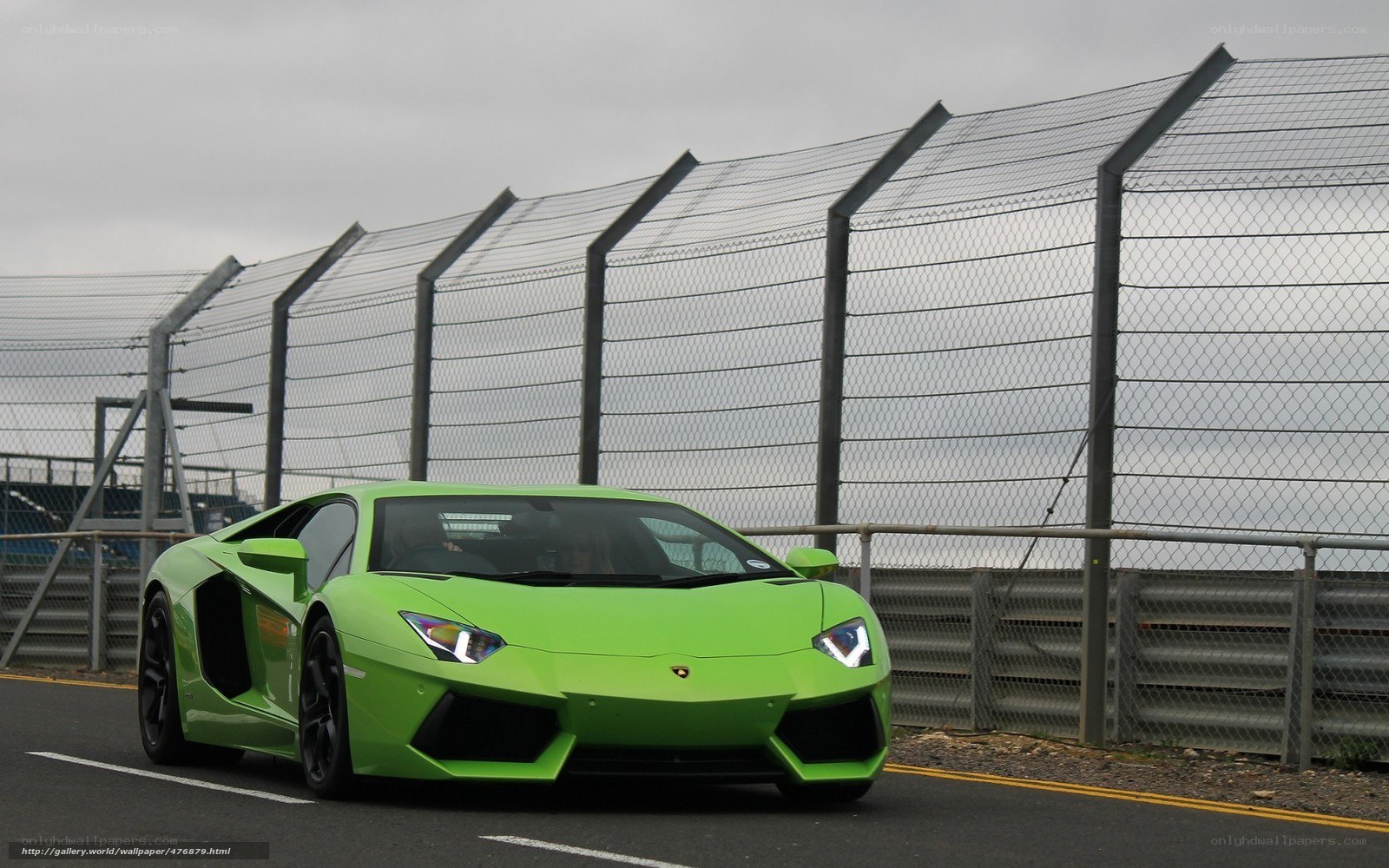 green lamborghini on racetrack