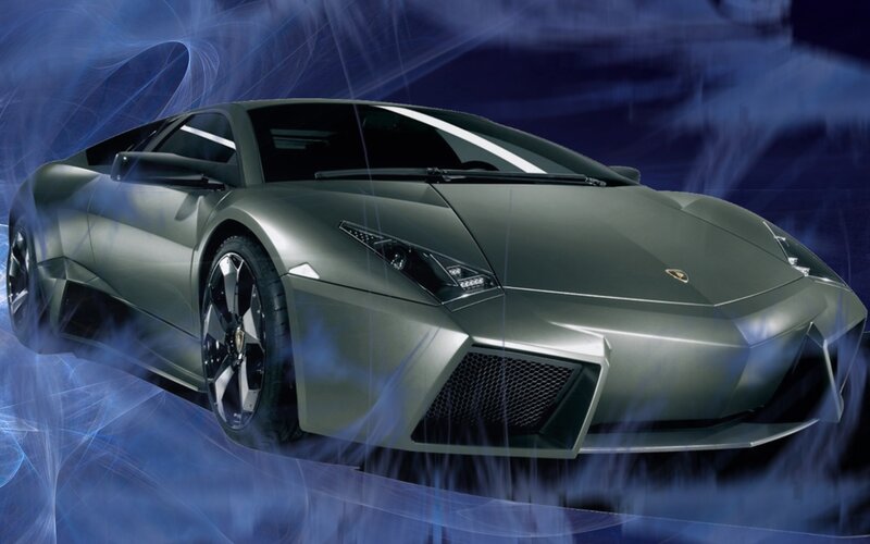 green lamborghini sports car