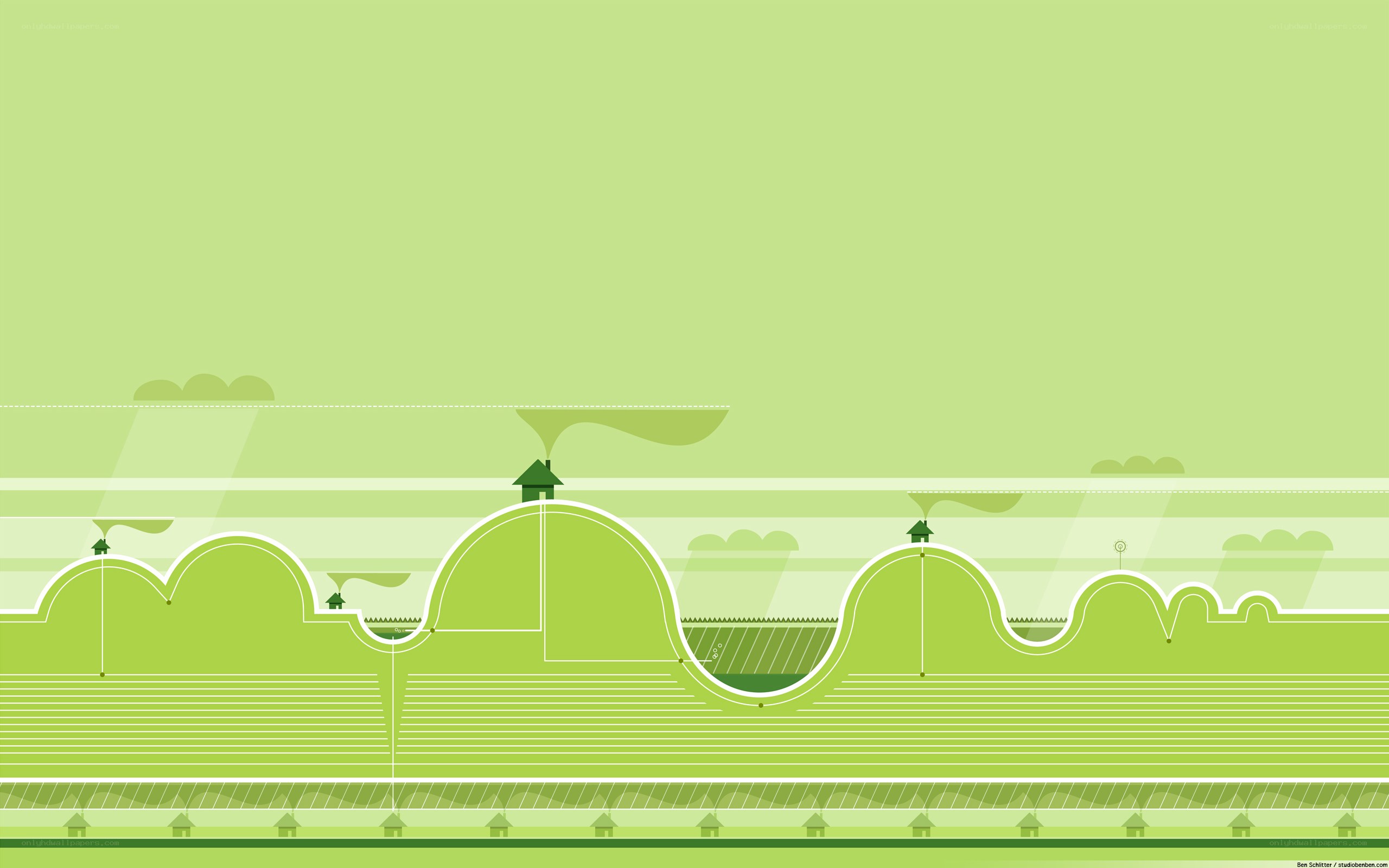 green landscape illustration