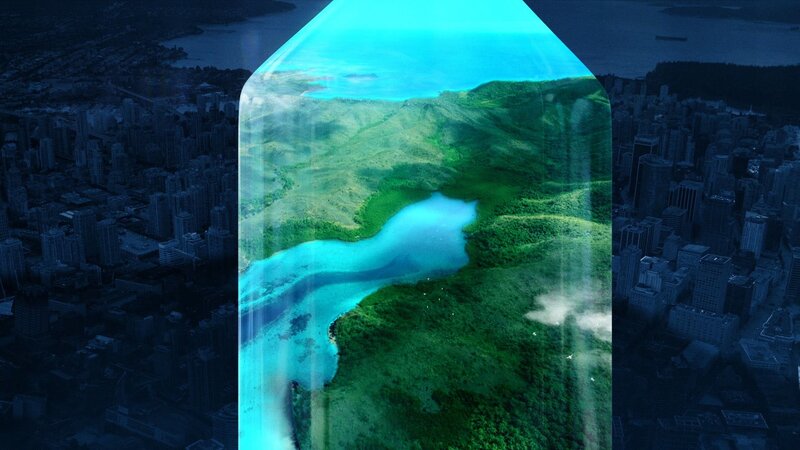 Green Landscape in Bottle