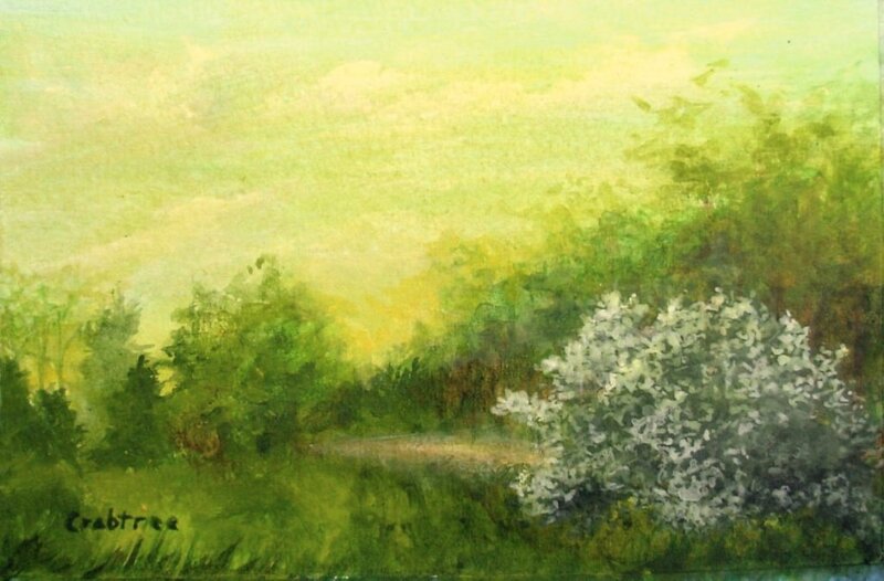Green Landscape Painting