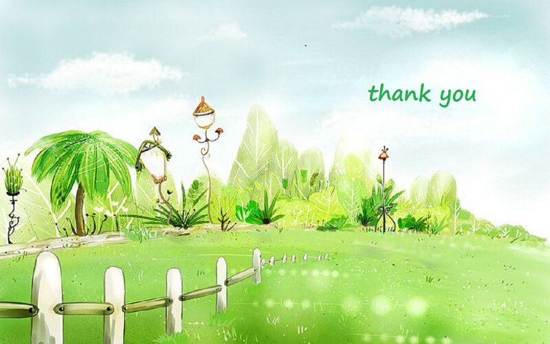 Green Landscape with Fence
