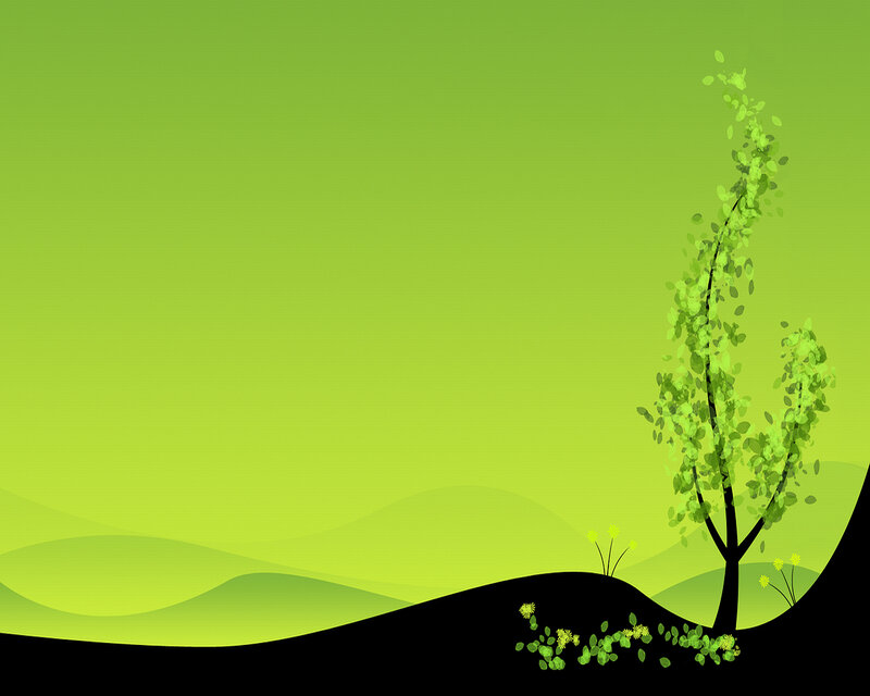 green landscape with tree