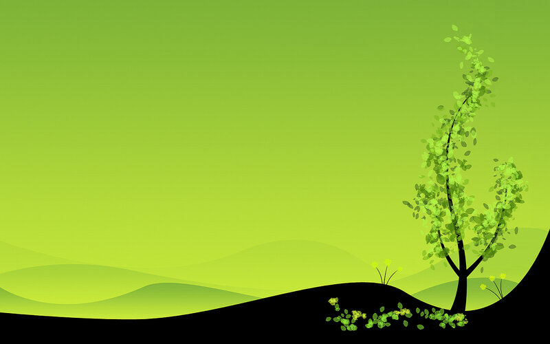 green landscape with tree