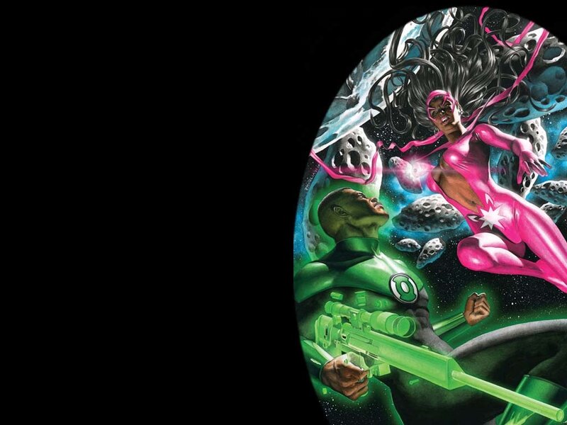 Green Lantern and Female Superhero