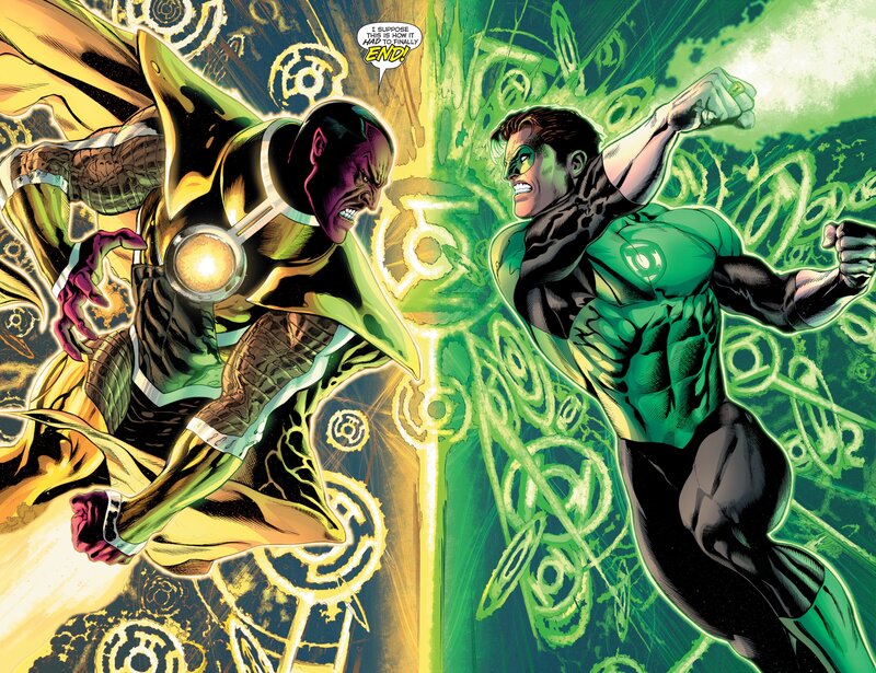 Green Lantern and Sinestro — Dramatic