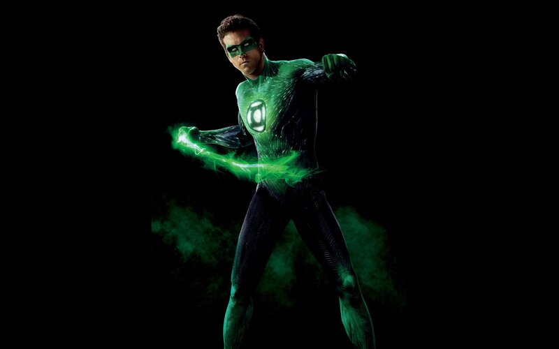 Green Lantern Character — Black, Dramatic, Photograph, Green Energy