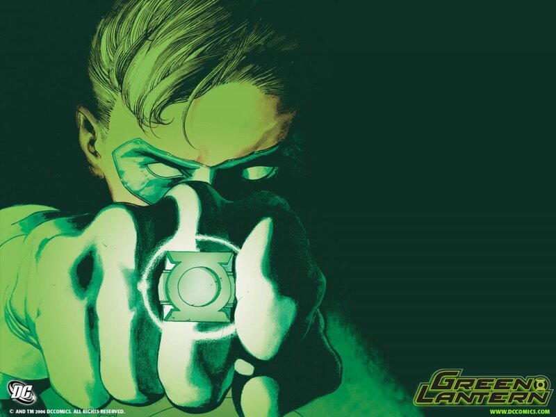 Green Lantern Character — Dramatic, Comic, Hand, Ring