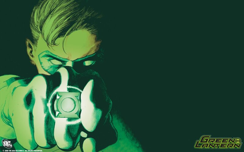 Green Lantern Character — Dramatic, Comic, Hand