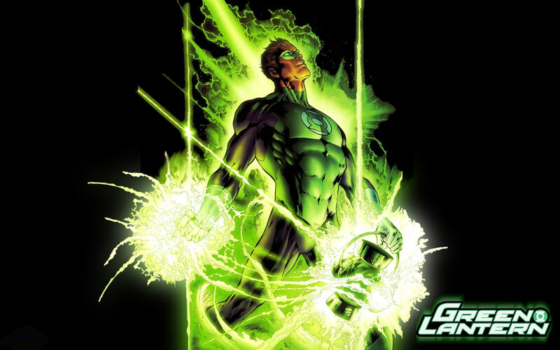 Green Lantern Character — Dramatic, Comic, Laser Beams