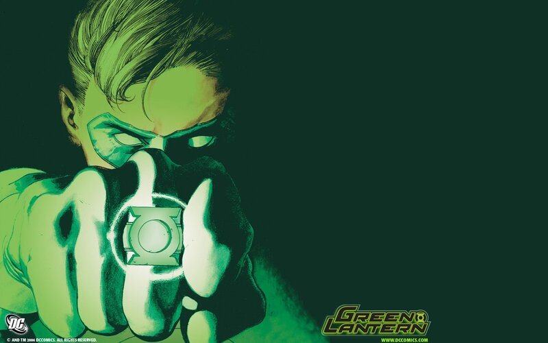 Green Lantern Character — Dramatic, Comic, Ring, Mask, Hand
