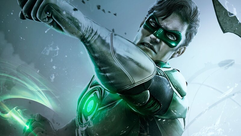 Green Lantern Character — Dramatic, Digital Art, Green Energy, Mask