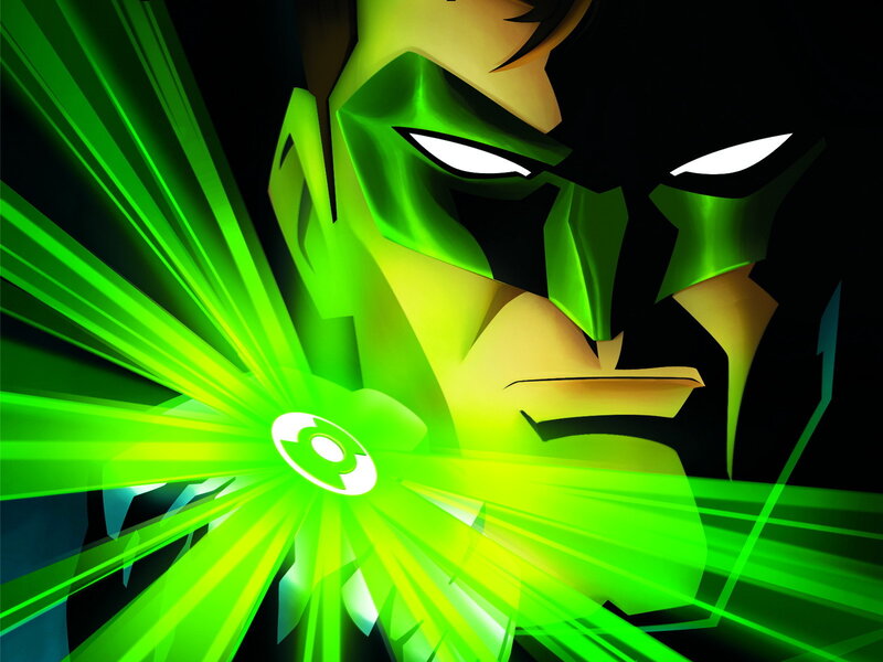 Green Lantern Character — Dramatic, Digital Art, Green Energy