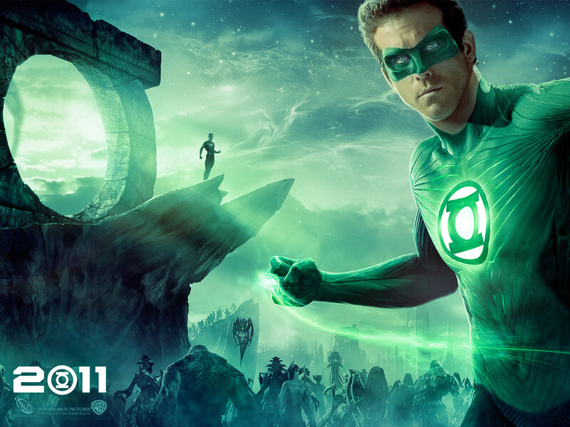 Green Lantern Character — Dramatic, Digital Art