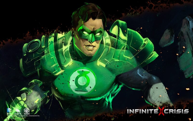Green Lantern Character — Dramatic, Night, Digital Art, Comic Book Art