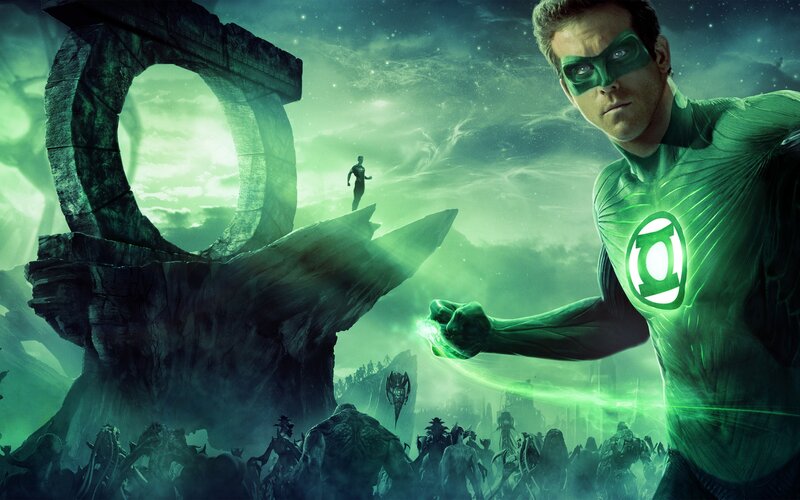 Green Lantern Character — Dramatic, Night, Digital Art, Superhero, Alien Army
