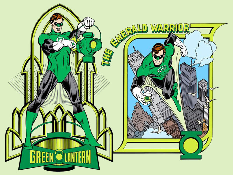 Green Lantern Character — Heroic, Comic, Cityscape