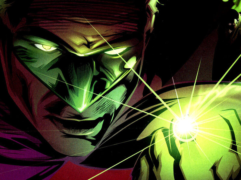 Green Lantern character in action