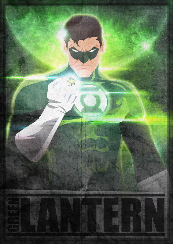 Green Lantern character poster
