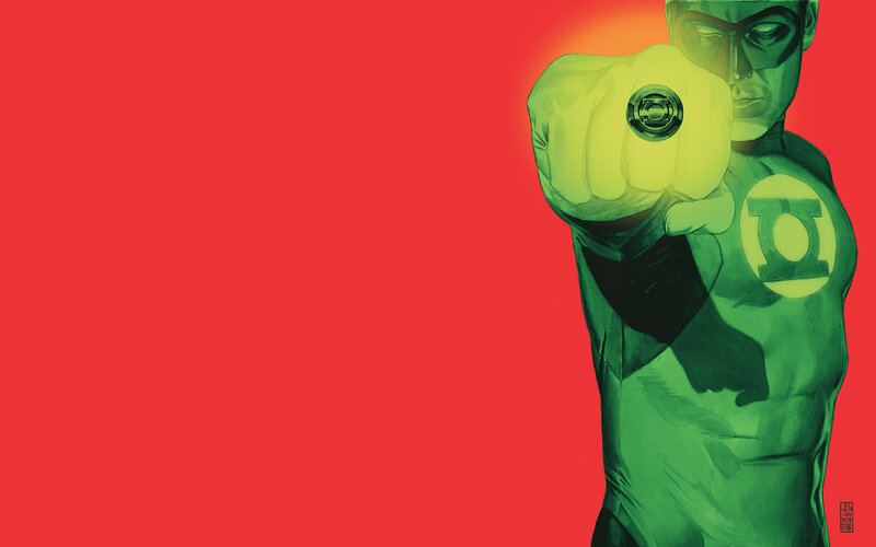 Green Lantern Character — Red, Dramatic, Comic