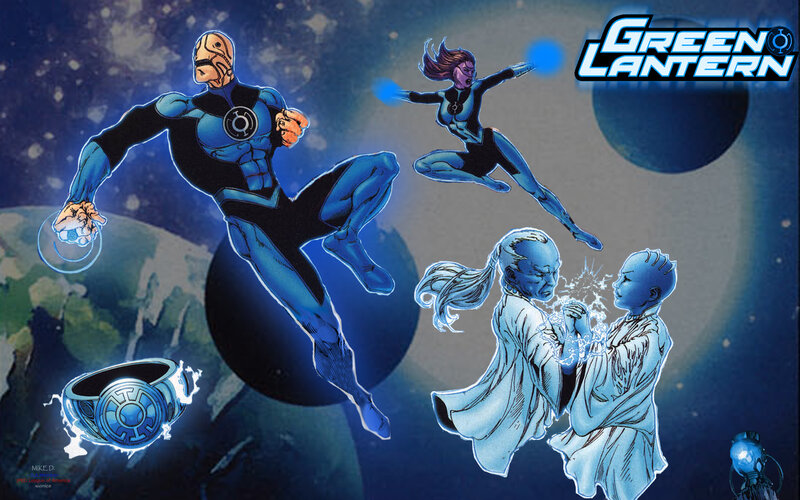 Green Lantern Characters — Blue, Dramatic