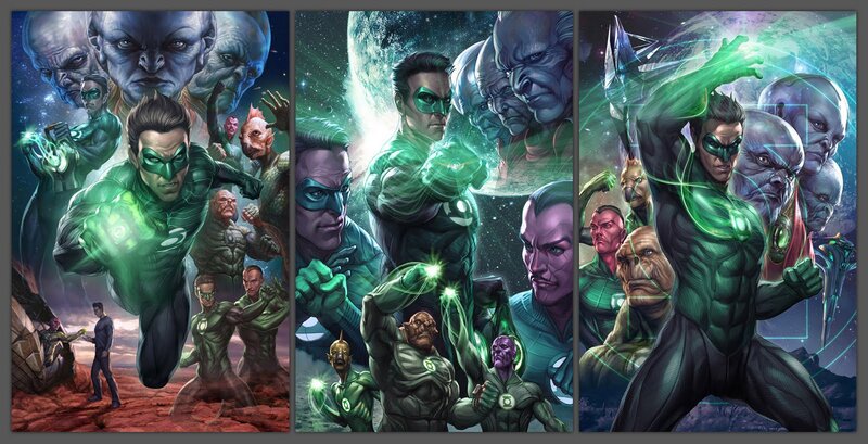 Green Lantern Characters — Dramatic, Night