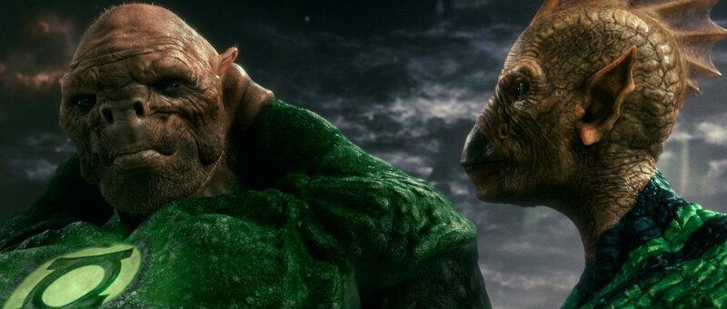 Green Lantern characters in conversation