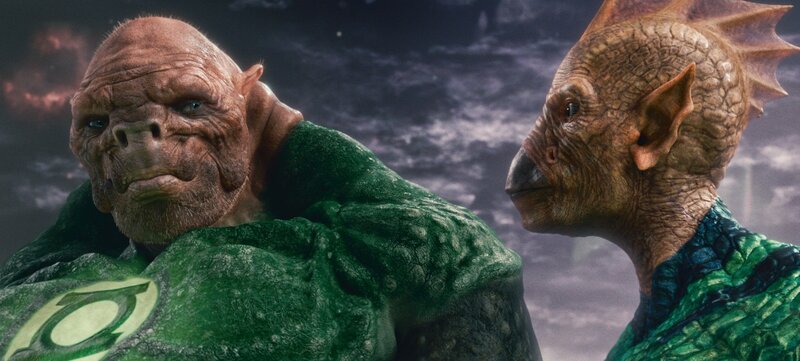 Green Lantern characters in space