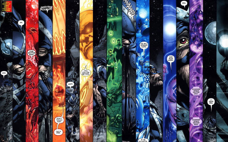 Green Lantern Corps comic panels