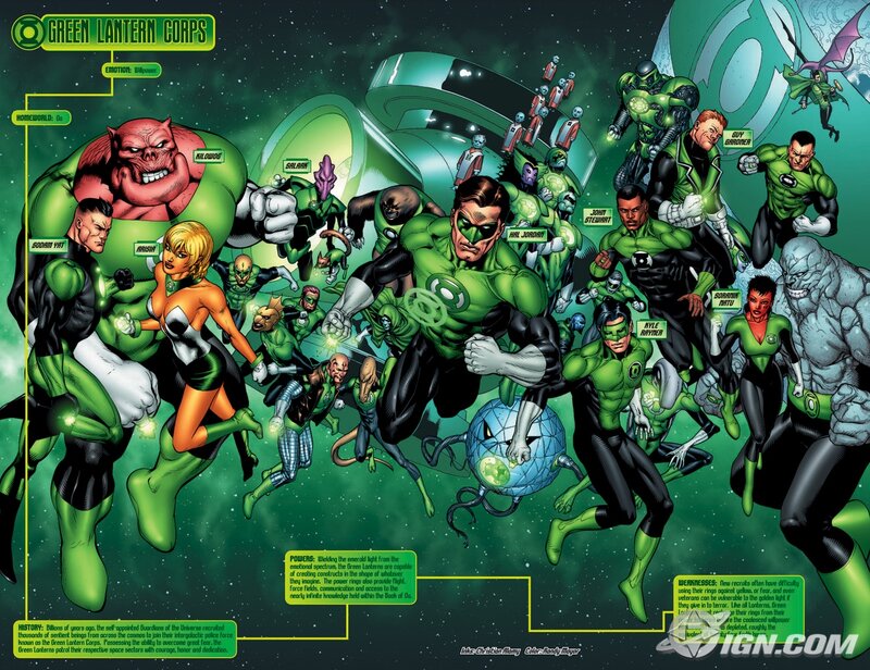Green Lantern Corps Group — Dramatic, Night